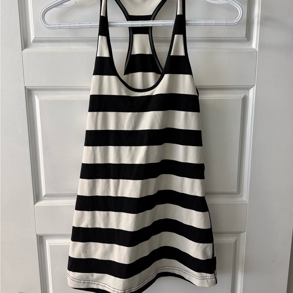Black and White Striped Tank Top